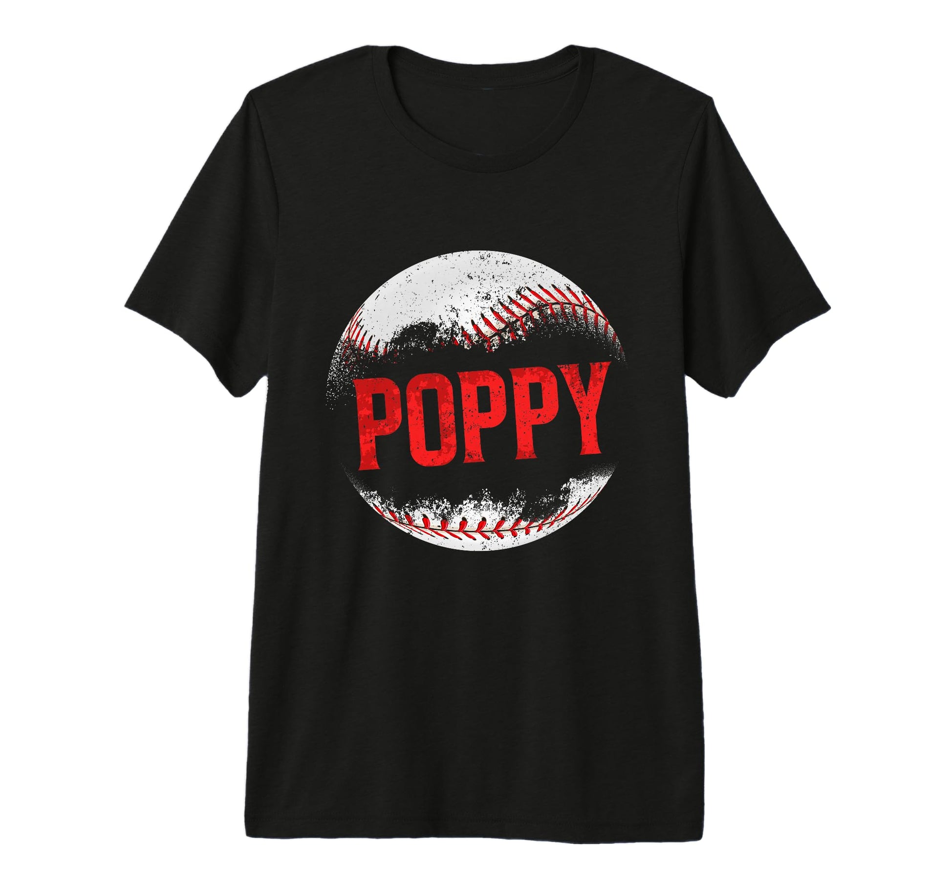 Mens Baseball Poppy Happy Fathers T-Shirt - Aesthetic Graphic for Adults - T-Shirt, Sweatshirt, Hoodie