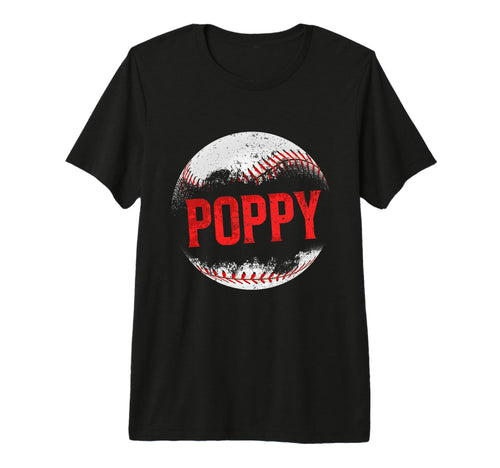 Mens Baseball Poppy Happy Fathers T-Shirt - Aesthetic Graphic for Adults - T-Shirt, Sweatshirt, Hoodie