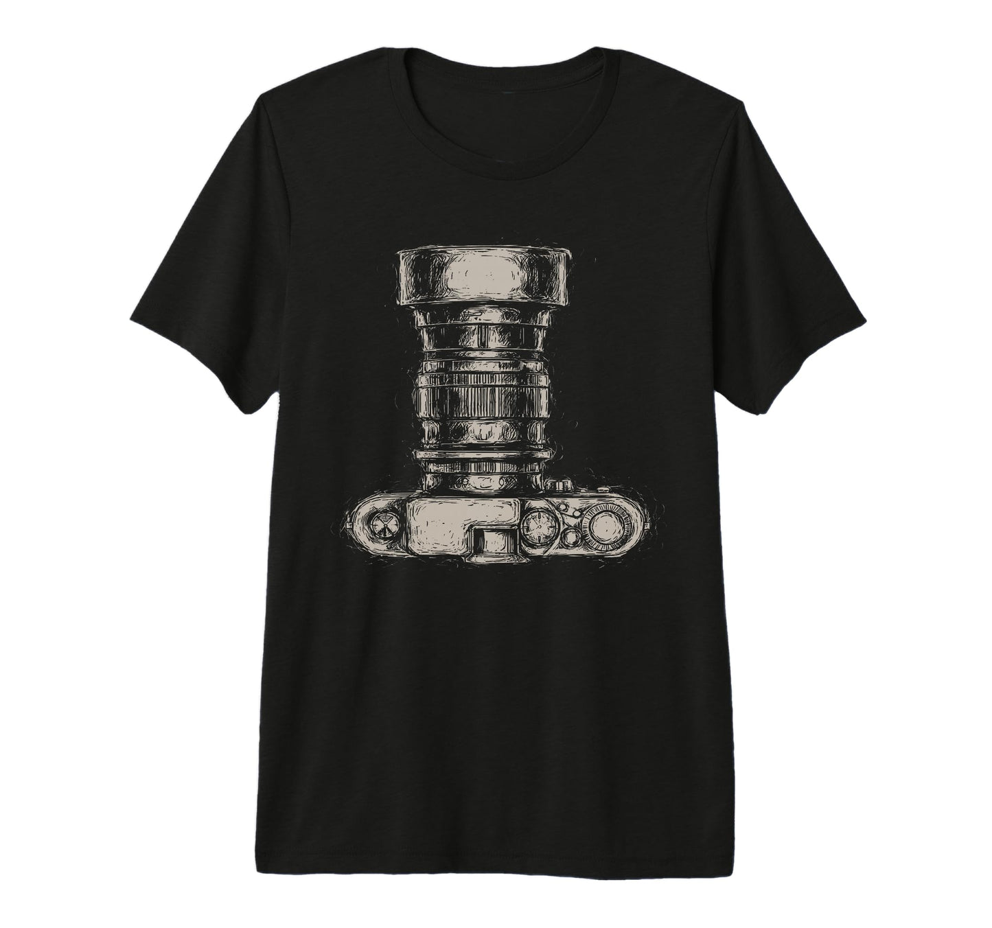 Camera Drawing Scribble Art T-Shirt - Unique Graphic for Adults - T-Shirt, Sweatshirt, Hoodie