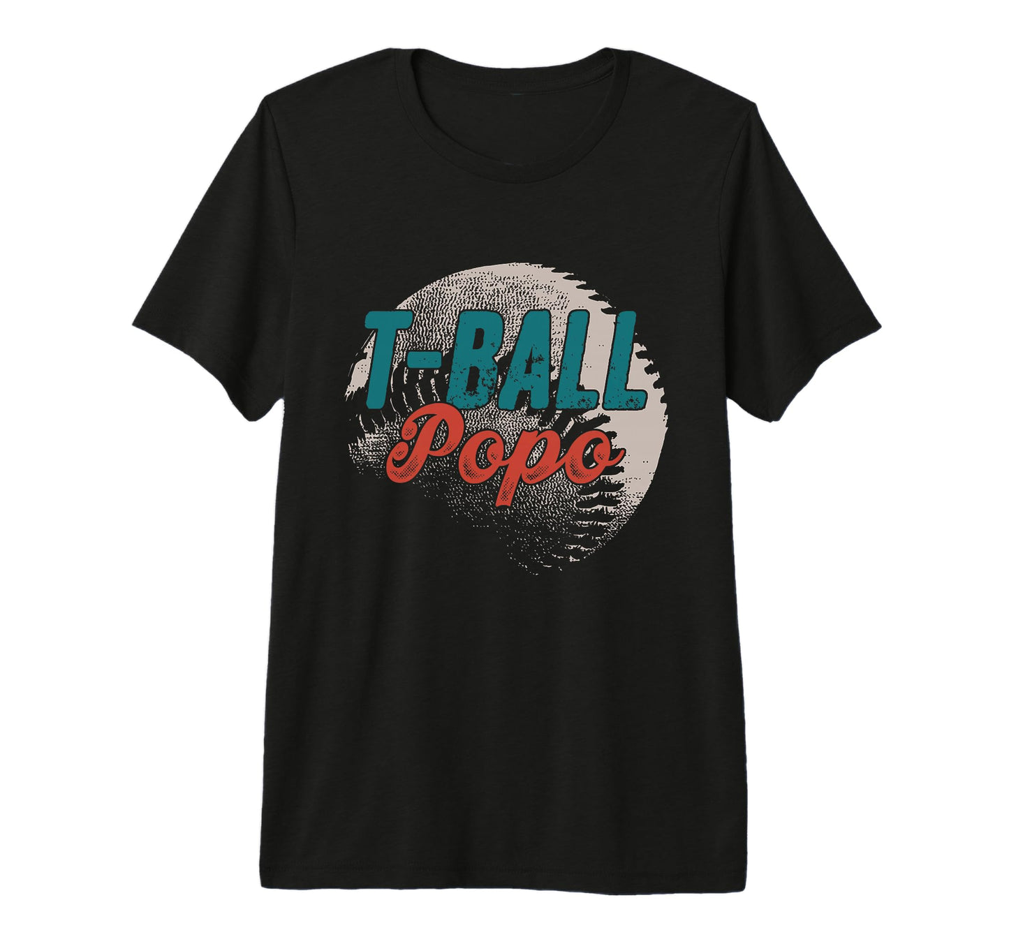 Mens T Ball Popo Baseball Fathers T-Shirt - Aesthetic Graphic for Adults - T-Shirt, Sweatshirt, Hoodie