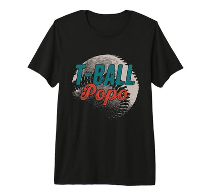 Mens T Ball Popo Baseball Fathers T-Shirt - Aesthetic Graphic for Adults - T-Shirt, Sweatshirt, Hoodie