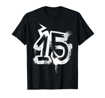 15Th Birthday Present Teens Spray T-Shirt - Trendy Graphic for Adults - T-Shirt, Sweatshirt, Hoodie