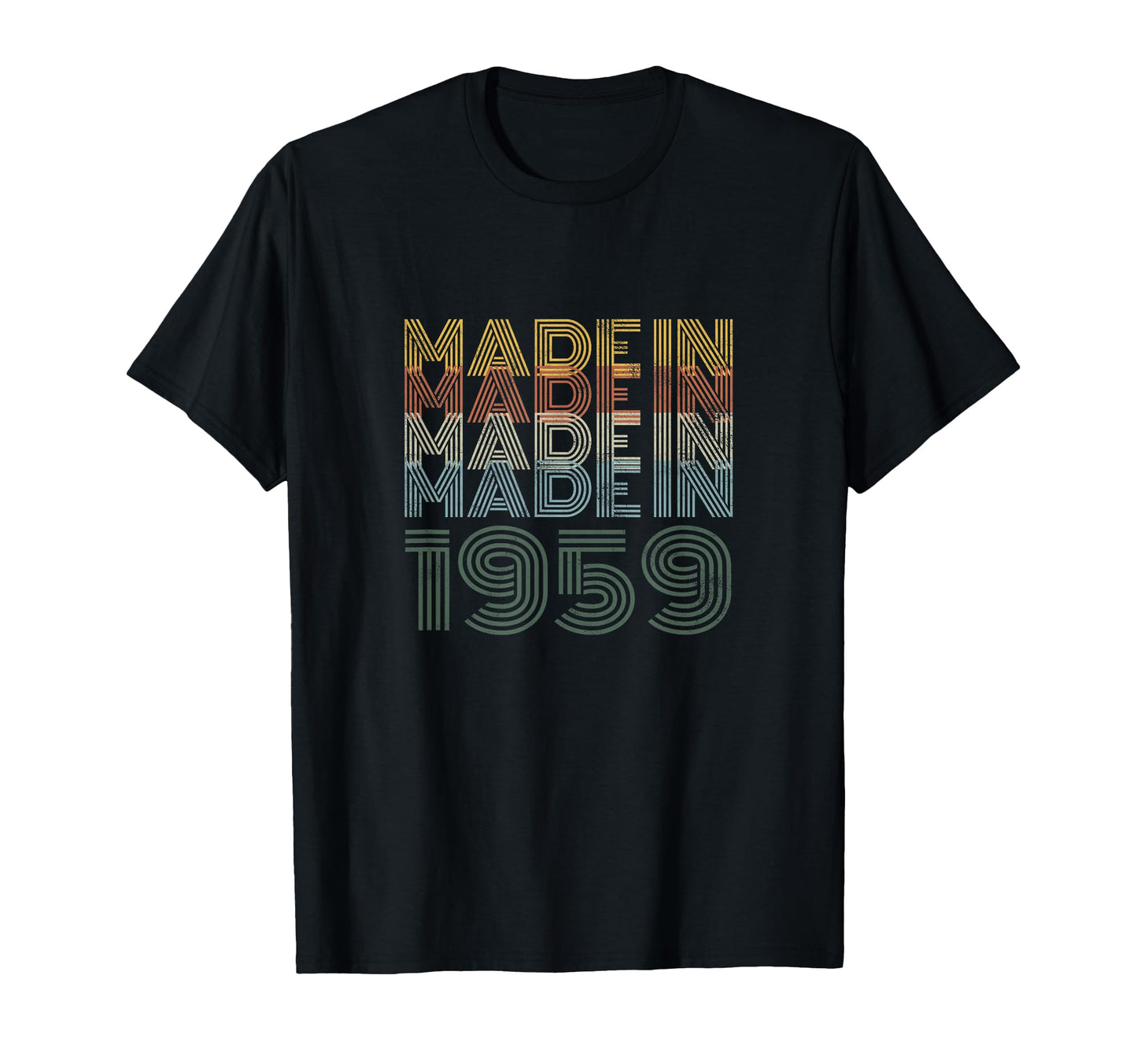Made 1959 Typography 61St Birthday T-Shirt - Streetwear Style for Adults - T-Shirt, Sweatshirt, Hoodie