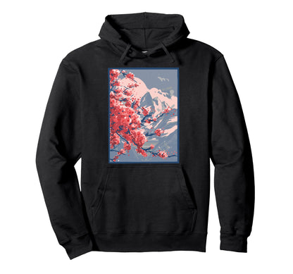 Vaporwave Aesthetic Japanese Cherry Hoodie - Custom Art Print Men Women - T-Shirt, Sweatshirt, Hoodie
