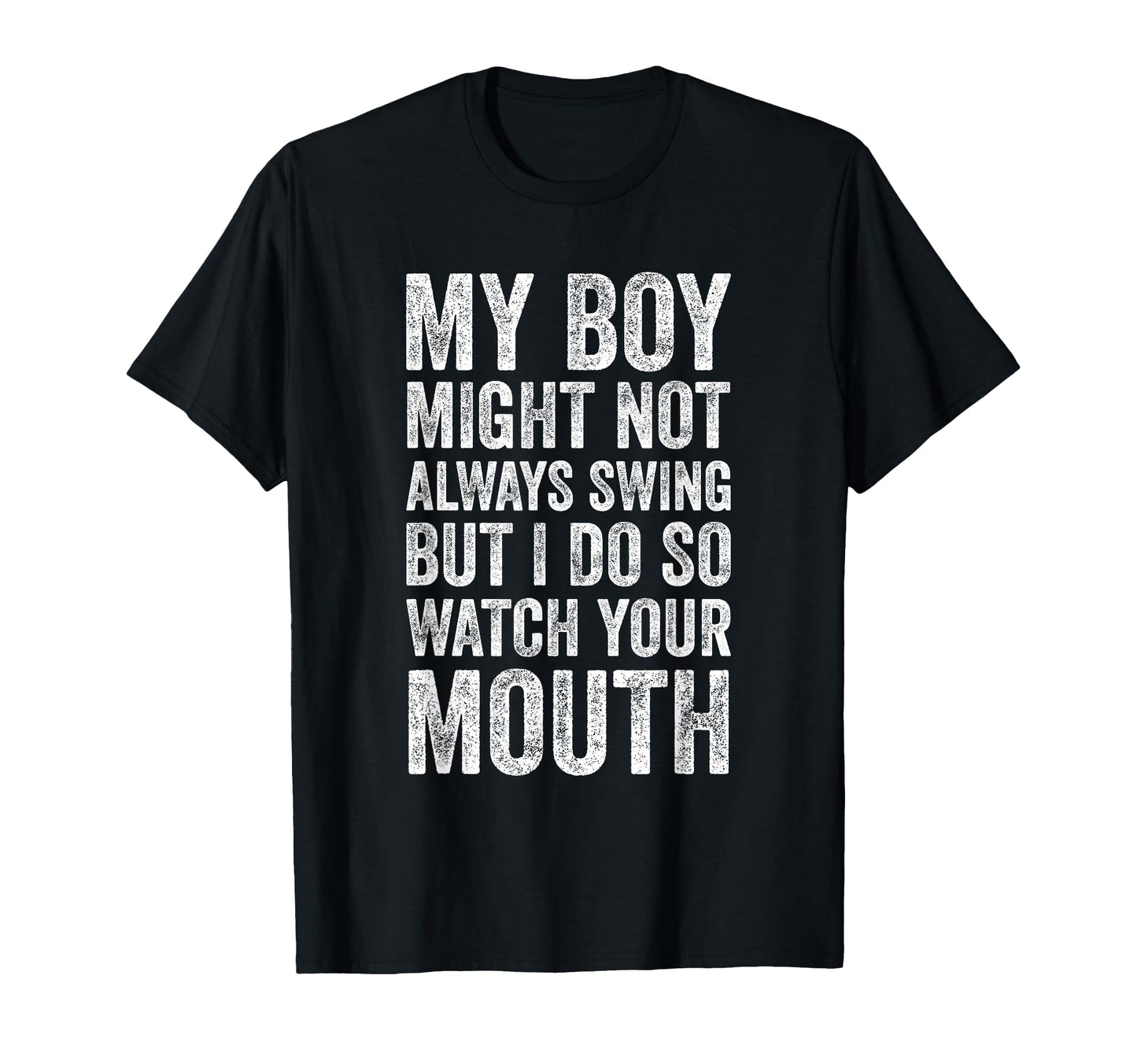 Baseball Mom My Might Not Always Swing T-Shirt - Custom Art Print Unisex - T-Shirt, Sweatshirt, Hoodie