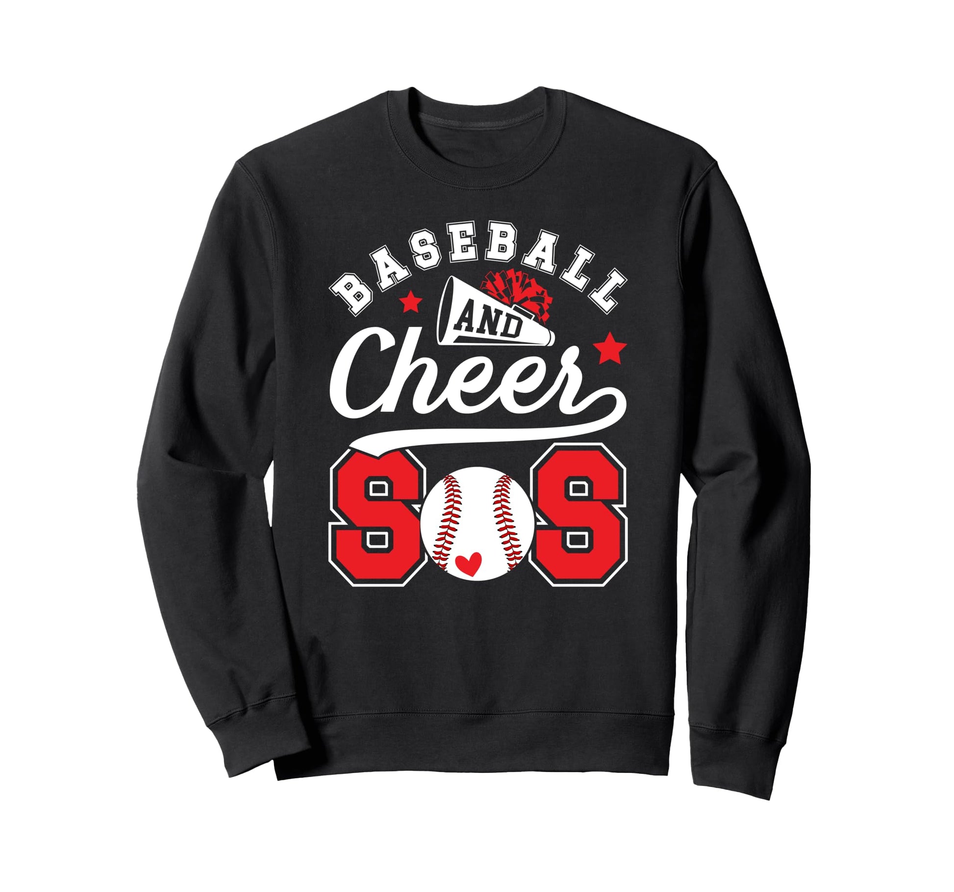 Baseball And Cheer Sis Baseball Sweatshirt - Fun Novelty Design for Adults - T-Shirt, Sweatshirt, Hoodie