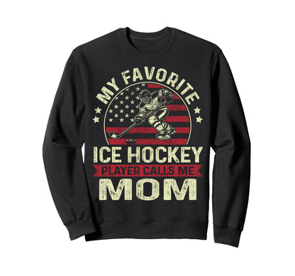 My Favorite Ice Hockey Player Sweatshirt - Minimalist Print Men Women - T-Shirt, Sweatshirt, Hoodie