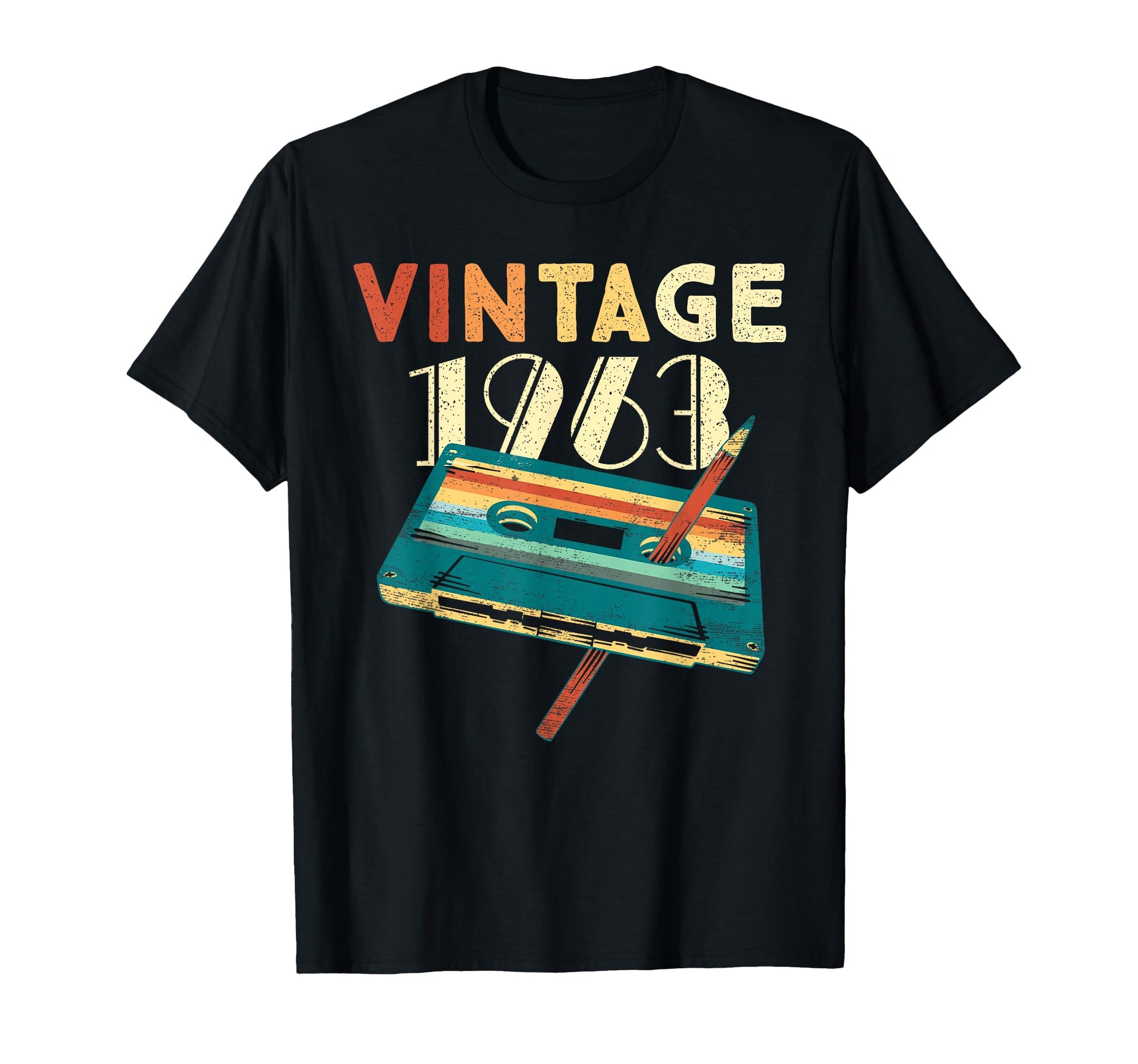 1963 Music Cassette 63Rd Birthday T-Shirt - Custom Art Print for Adults - T-Shirt, Sweatshirt, Hoodie