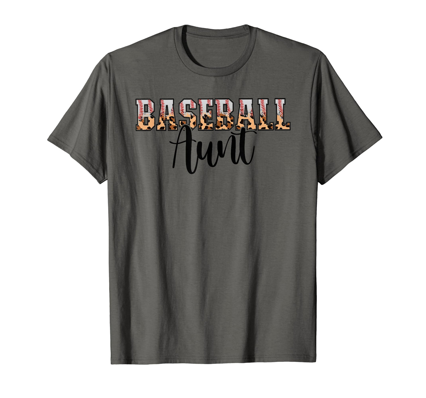 Baseball Aunt Funny Leopard Baseball T-Shirt - Custom Art Print Unisex - T-Shirt, Sweatshirt, Hoodie