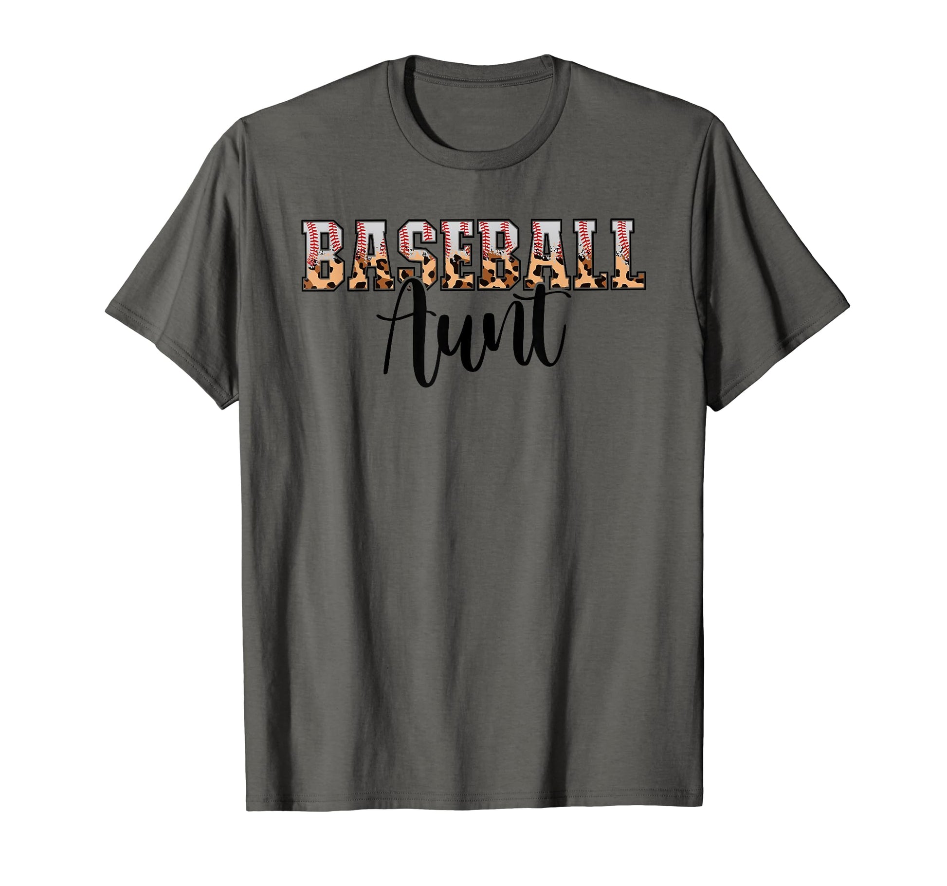 Baseball Aunt Funny Leopard Baseball T-Shirt - Custom Art Print Unisex - T-Shirt, Sweatshirt, Hoodie