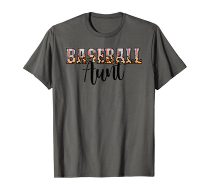 Baseball Aunt Funny Leopard Baseball T-Shirt - Custom Art Print Unisex - T-Shirt, Sweatshirt, Hoodie