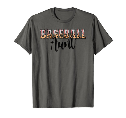 Baseball Aunt Funny Leopard Baseball T-Shirt - Custom Art Print Unisex - T-Shirt, Sweatshirt, Hoodie