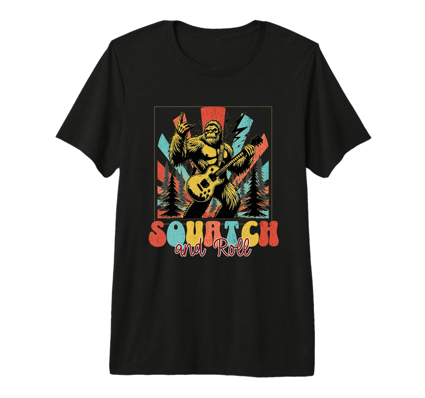 Forest Bigfoot Squatch And Roll T-Shirt - Casual Everyday Wear Men Women - T-Shirt, Sweatshirt, Hoodie