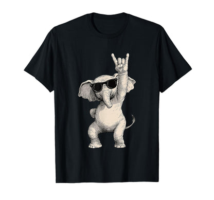 Elephant Rock Gesture Sunglasses Fun T-Shirt - Unique Graphic Unisex - T-Shirt, Sweatshirt, Hoodie
