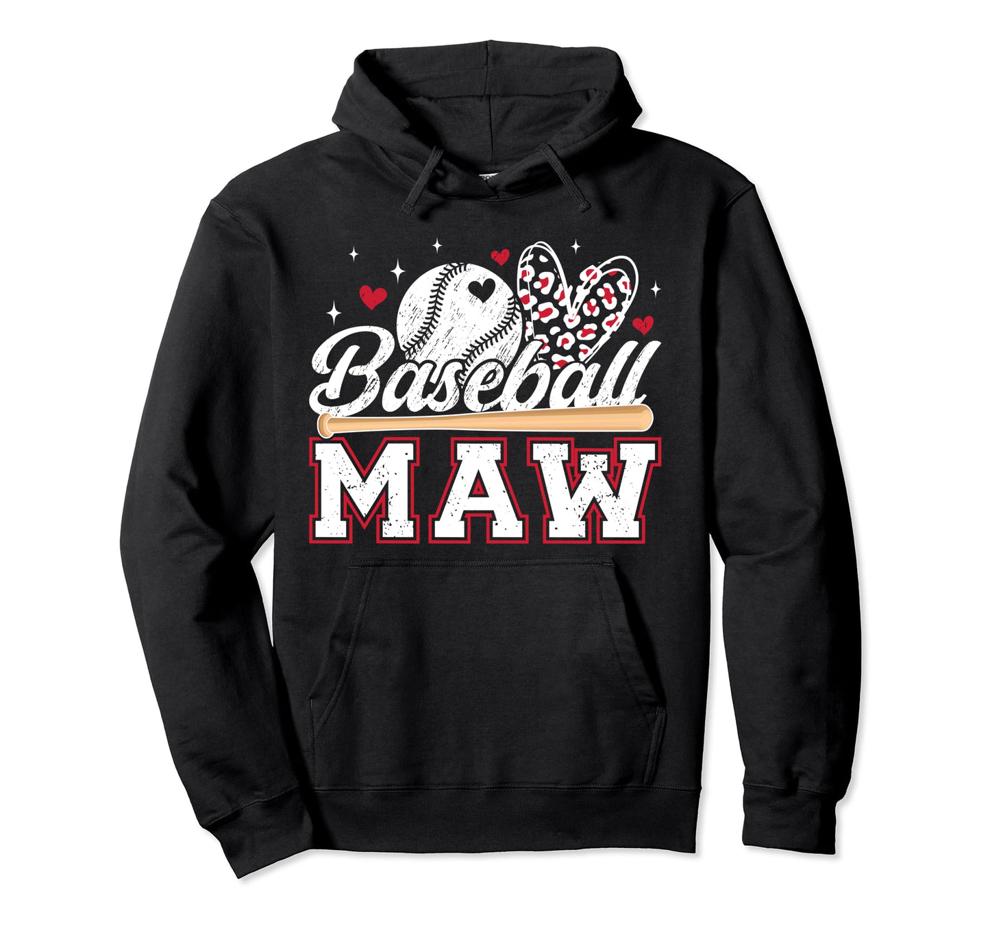 Baseball Maw Grandma Maw Baseball Hoodie - Novelty Apparel Men Women - T-Shirt, Sweatshirt, Hoodie