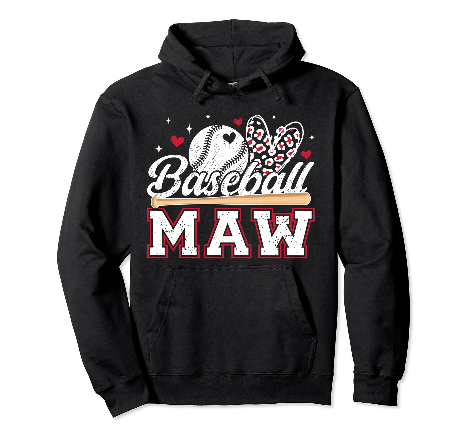 Baseball Maw Grandma Maw Baseball Hoodie - Novelty Apparel Men Women - T-Shirt, Sweatshirt, Hoodie