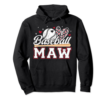 Baseball Maw Grandma Maw Baseball Hoodie - Novelty Apparel Men Women - T-Shirt, Sweatshirt, Hoodie