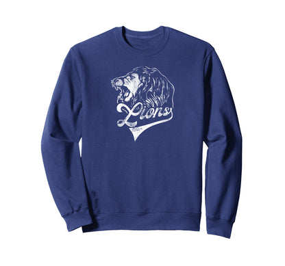 Lions School Sports Fan Team Sweatshirt - Casual Everyday Wear Men Women - T-Shirt, Sweatshirt, Hoodie