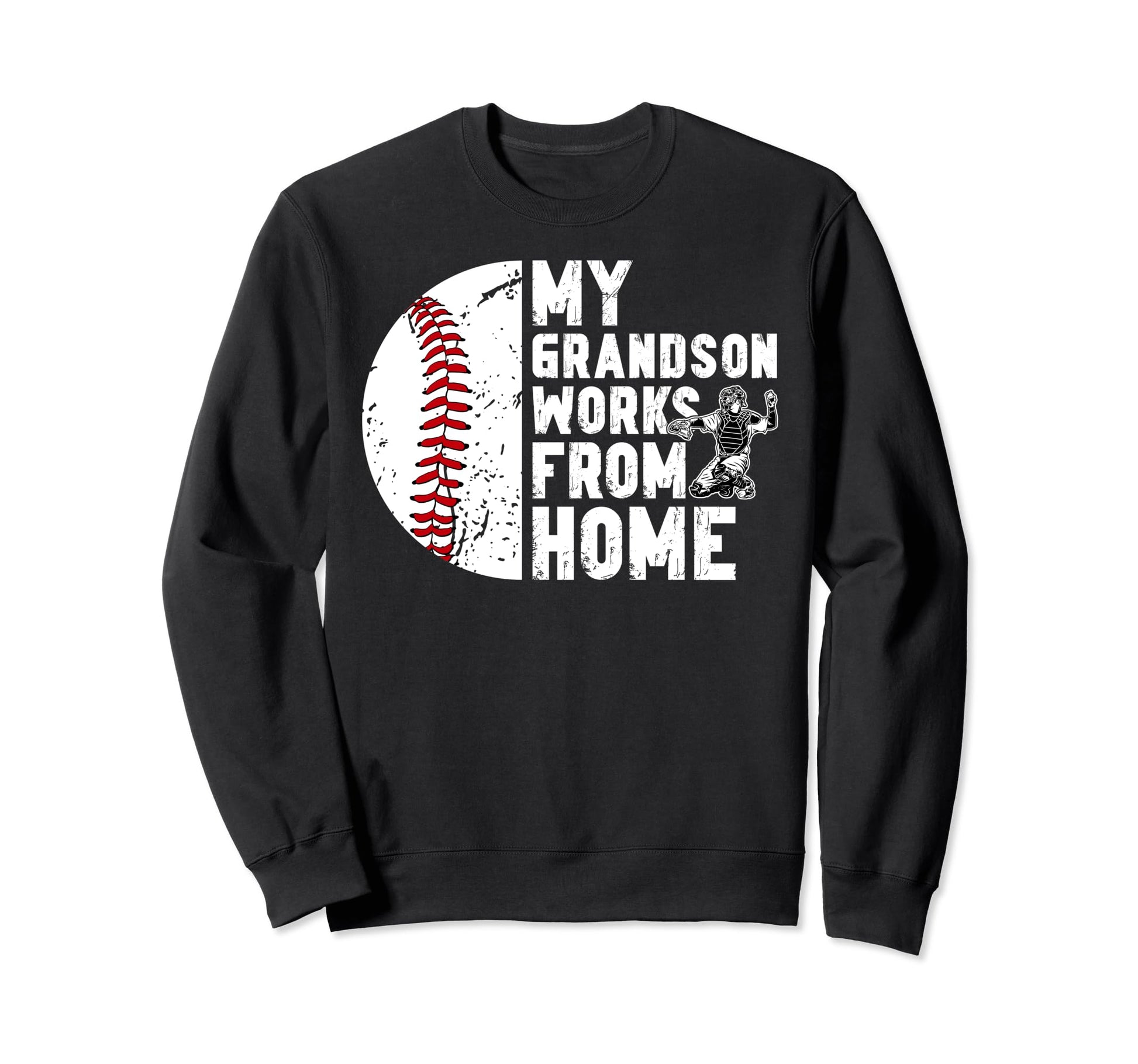 My Grandson Baseball Catcher Nana Sweatshirt - Custom Art Print Men Women - T-Shirt, Sweatshirt, Hoodie