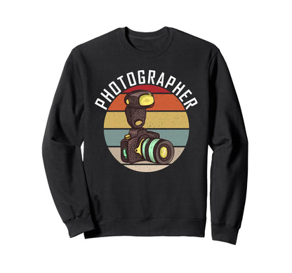 Photographer Photo Camera Sweatshirt - Fun Novelty Design Unisex - T-Shirt, Sweatshirt, Hoodie