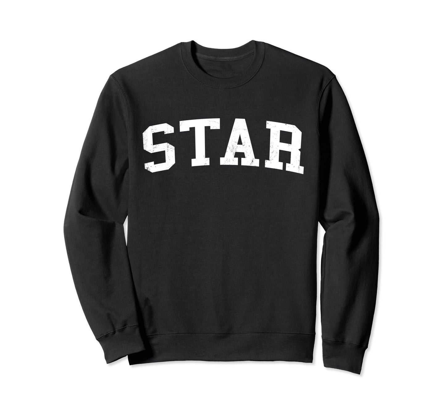 Star Id Distressed White Varsity Sweatshirt - Unique Graphic Unisex - T-Shirt, Sweatshirt, Hoodie