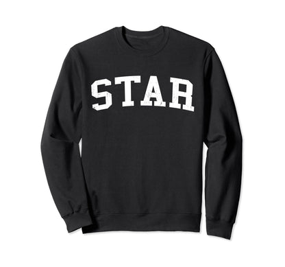 Star Id Distressed White Varsity Sweatshirt - Unique Graphic Unisex - T-Shirt, Sweatshirt, Hoodie