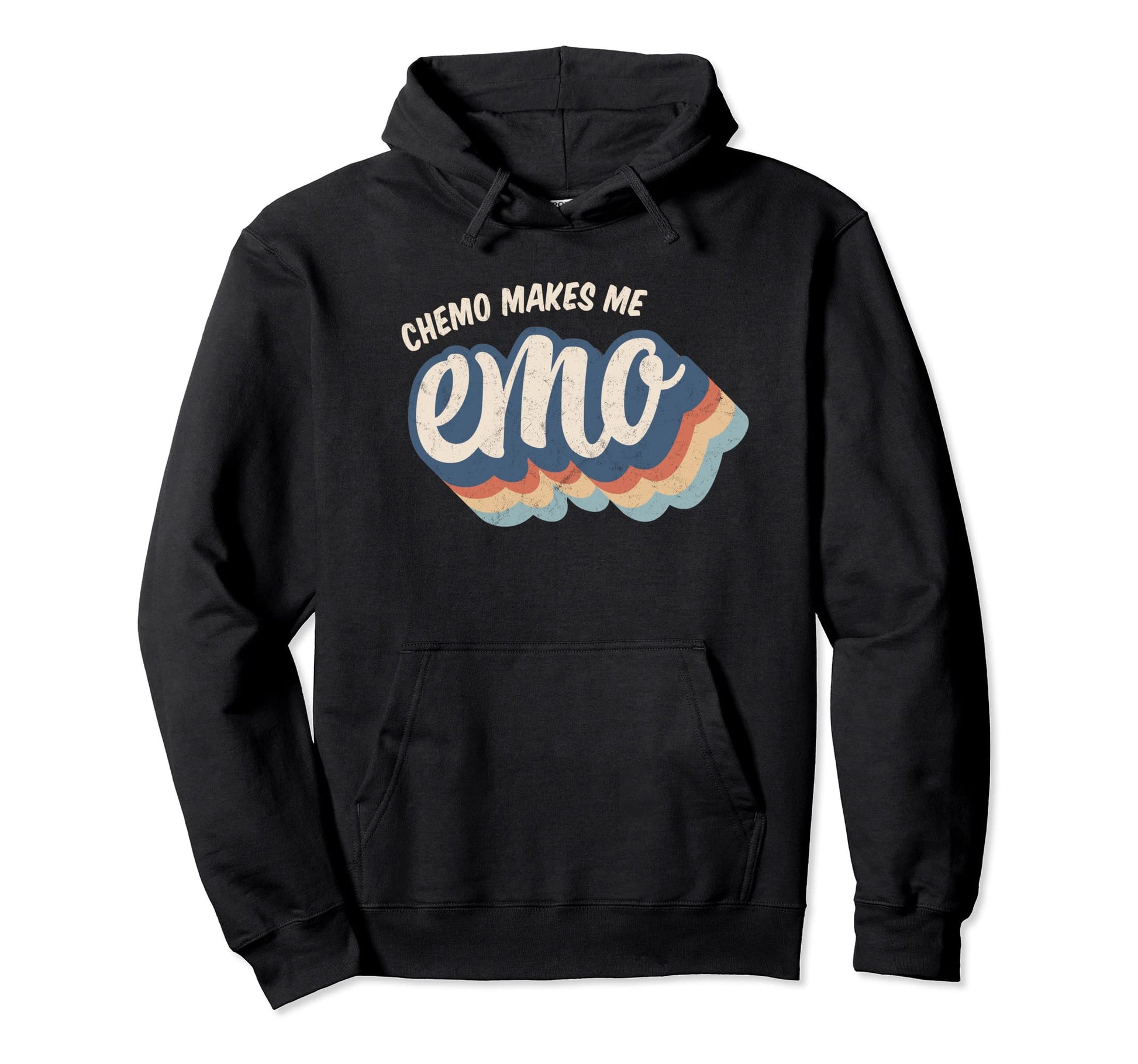Chemo Makes Me Emo Chemotherapy Patient Hoodie - Graphic Print Men Women - T-Shirt, Sweatshirt, Hoodie