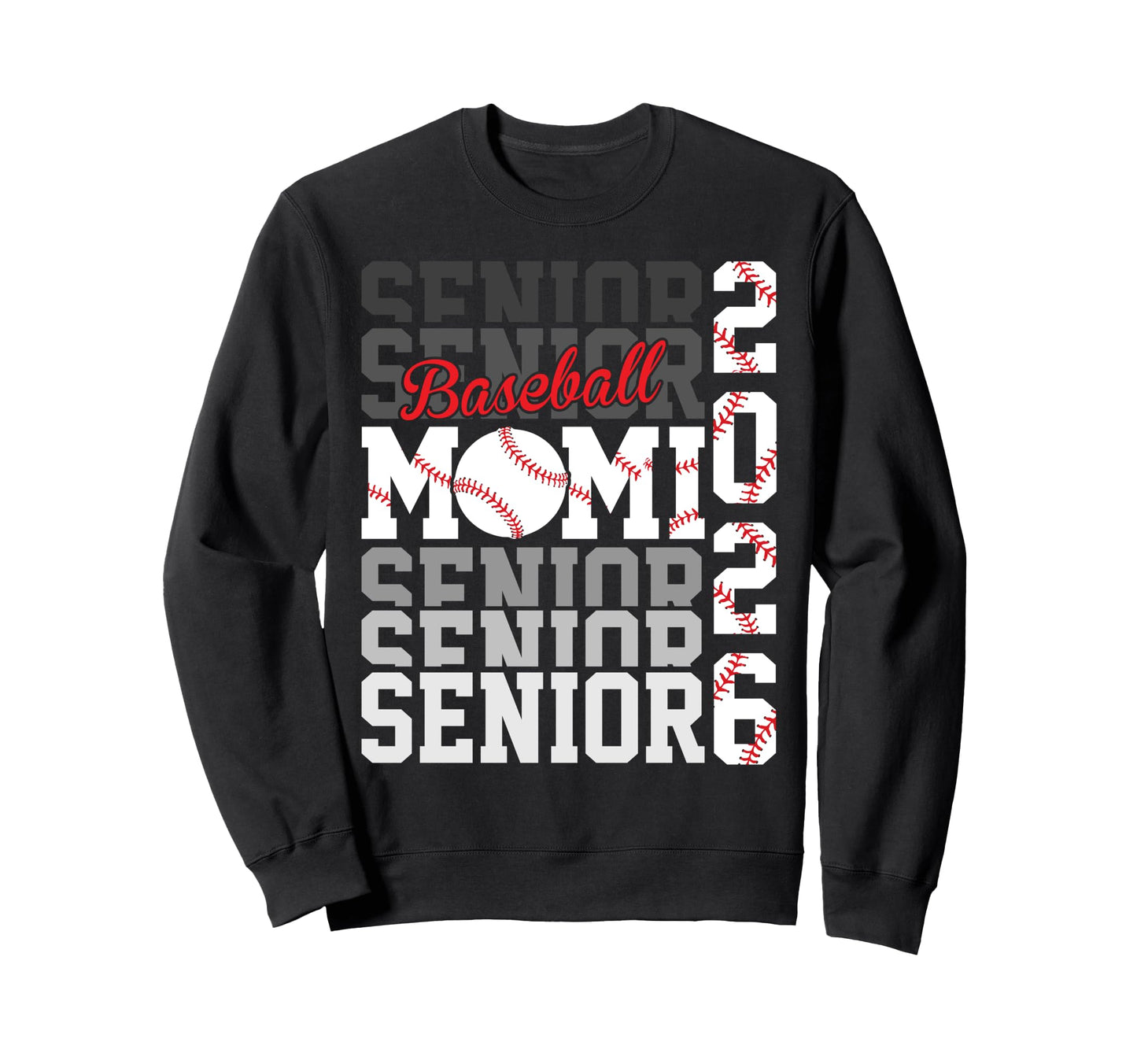 2026 Baseball Senior Mami Graduation Sweatshirt - Trendy Graphic Unisex - T-Shirt, Sweatshirt, Hoodie