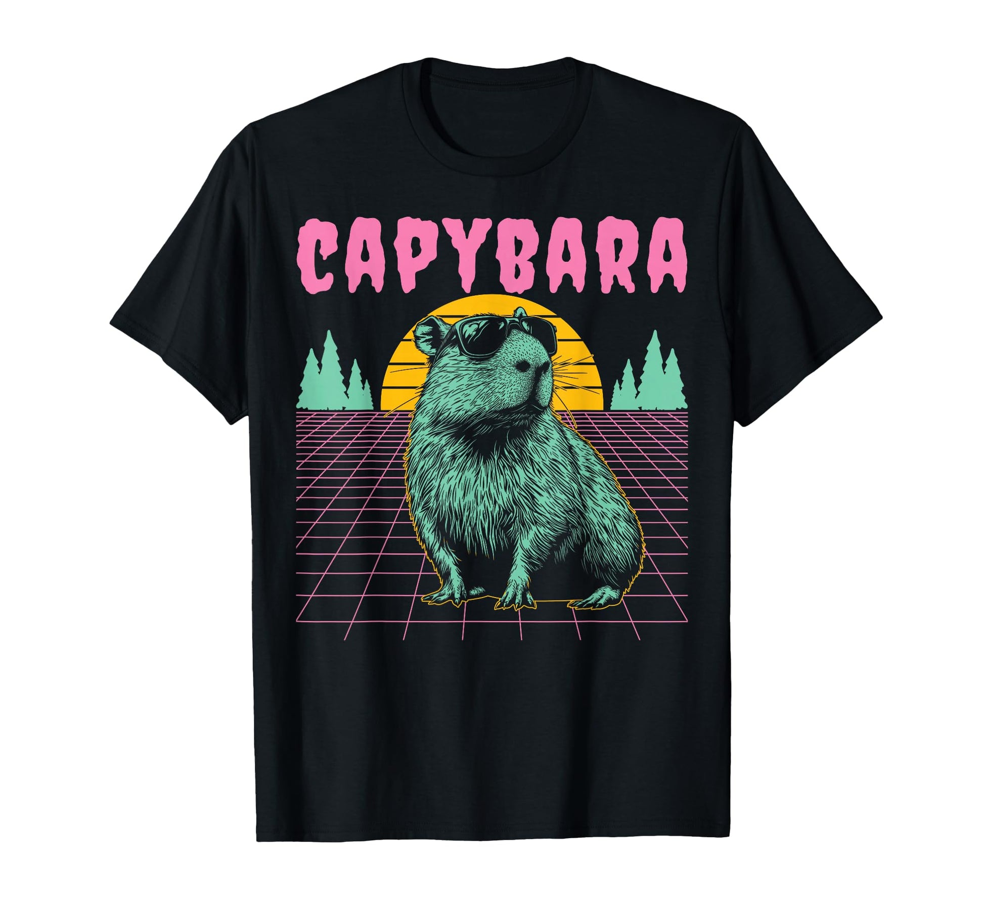 Capybara Capibara Sunglasses T-Shirt - Aesthetic Graphic for Adults - T-Shirt, Sweatshirt, Hoodie