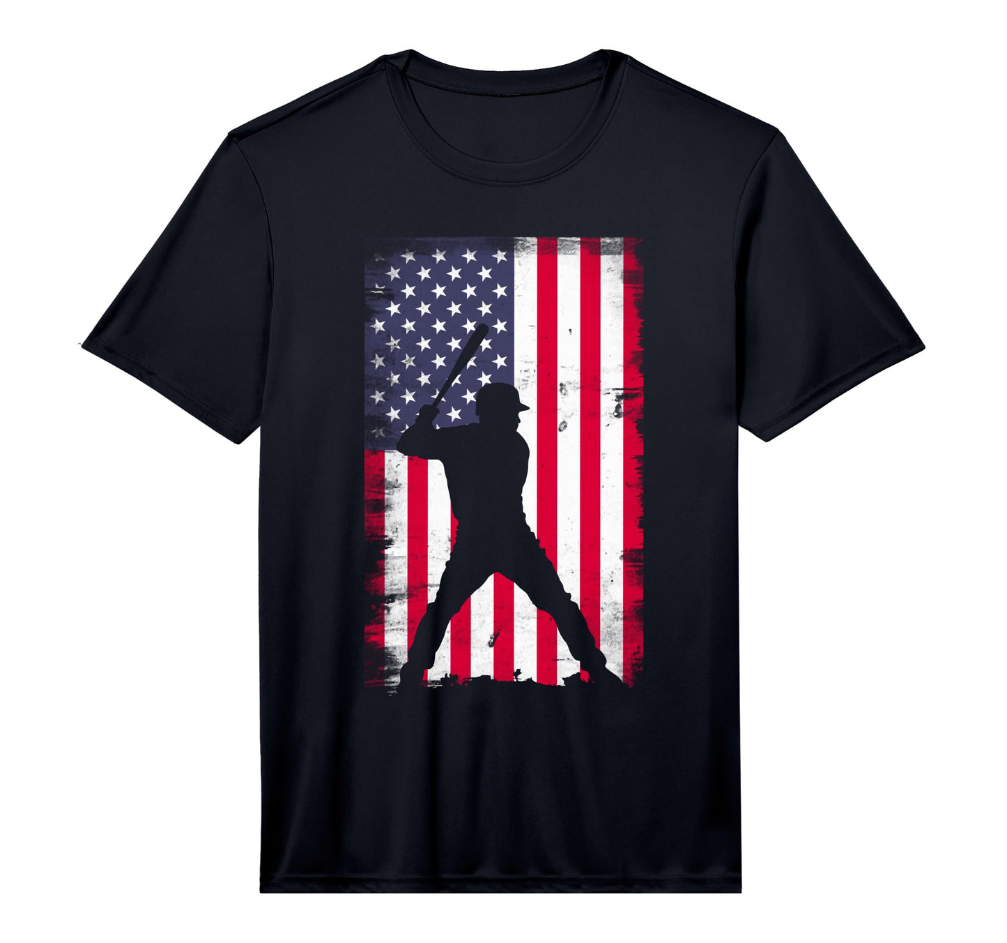 Baseball Usa Flag Patriotic Fourth T-Shirt - Aesthetic Graphic for Adults - T-Shirt, Sweatshirt, Hoodie