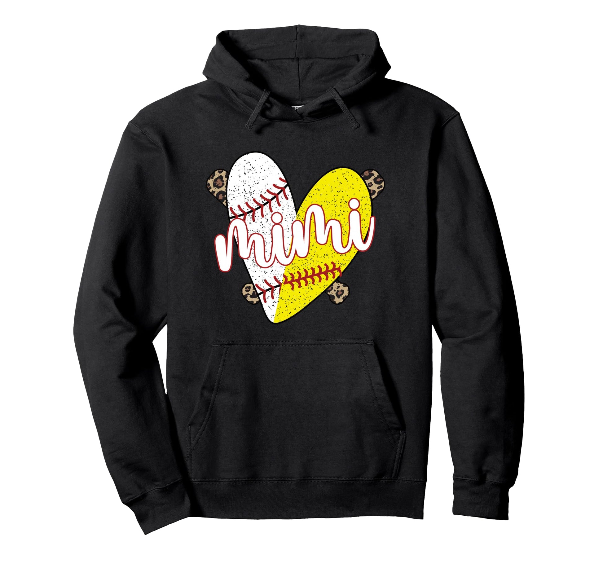 Proud Baseball Softball Mimi Grandma Hoodie - Novelty Apparel for Adults - T-Shirt, Sweatshirt, Hoodie