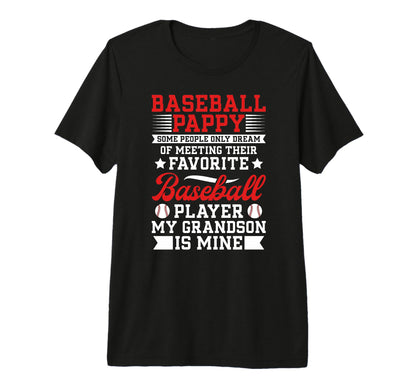 Mens Favorite Baseball Player Pappy T-Shirt - Custom Art Print for Adults - T-Shirt, Sweatshirt, Hoodie