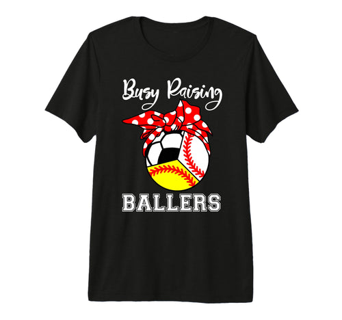 Busy Raising Ballers Funny Baseball T-Shirt - Trendy Graphic Men Women - T-Shirt, Sweatshirt, Hoodie