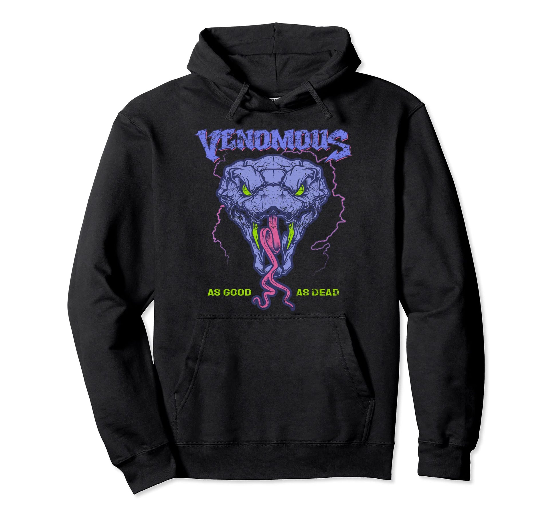 Toxic Snake Head Python Hoodie - Unique Graphic Men Women - T-Shirt, Sweatshirt, Hoodie