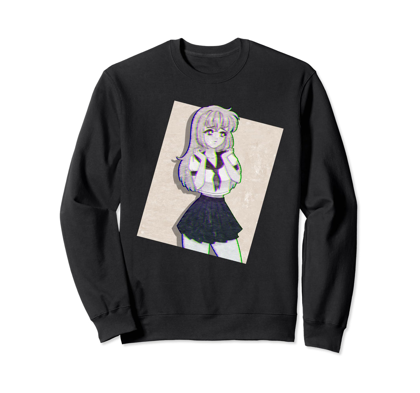 Sad Anime Manga Japan Anime Sweatshirt - Minimalist Print for Adults - T-Shirt, Sweatshirt, Hoodie
