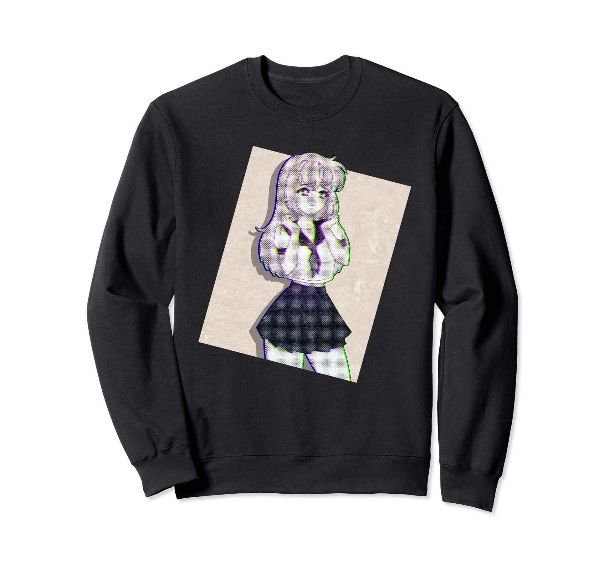 Sad Anime Manga Japan Anime Sweatshirt - Minimalist Print for Adults - T-Shirt, Sweatshirt, Hoodie