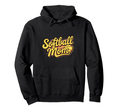 Softball Mom Bold Game Day Hoodie - Streetwear Style Unisex - T-Shirt, Sweatshirt, Hoodie