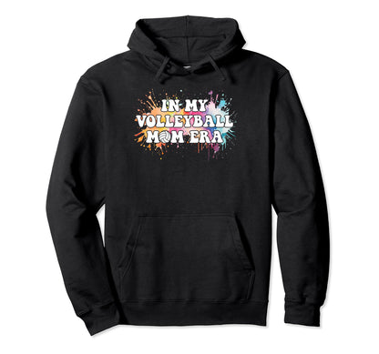 Watercolor My Volleyball Mom Era Mama Hoodie - Novelty Apparel for Adults - T-Shirt, Sweatshirt, Hoodie