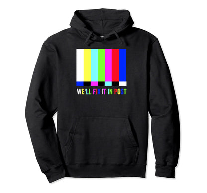 Well Fix It Post Tv Test Pattern Funny Hoodie - Unique Graphic Unisex - T-Shirt, Sweatshirt, Hoodie