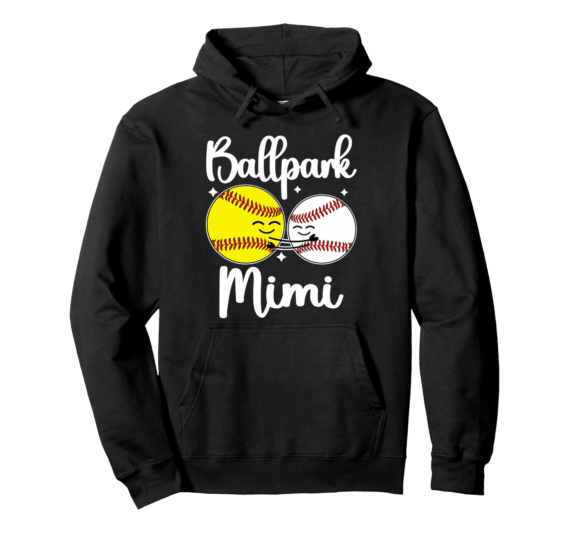 Ballpark Mimi Baseball Softball Mimi Hoodie - Unique Graphic Men Women - T-Shirt, Sweatshirt, Hoodie