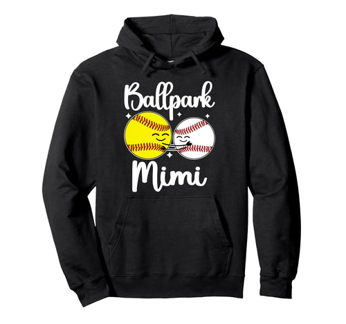 Ballpark Mimi Baseball Softball Mimi Hoodie - Unique Graphic Men Women - T-Shirt, Sweatshirt, Hoodie