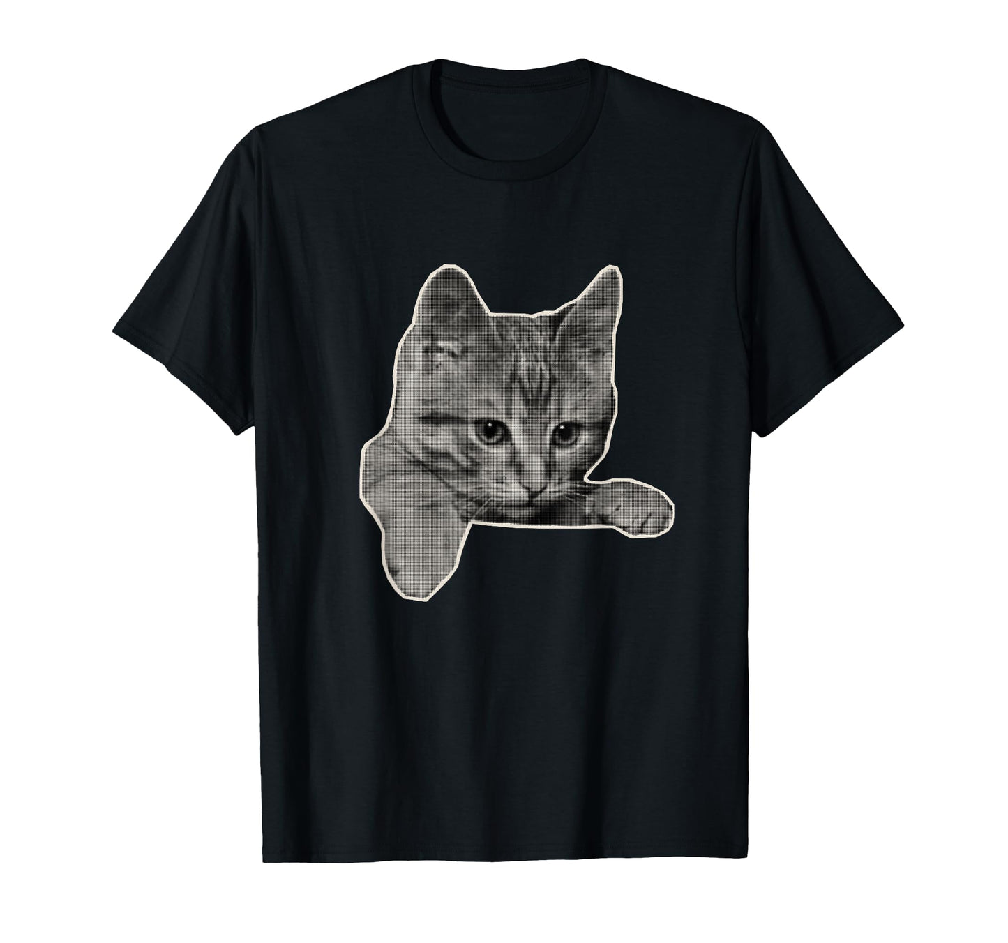 Curious Cat Funny Meme Y2K Grunge T-Shirt - Trendy Graphic for Adults - T-Shirt, Sweatshirt, Hoodie