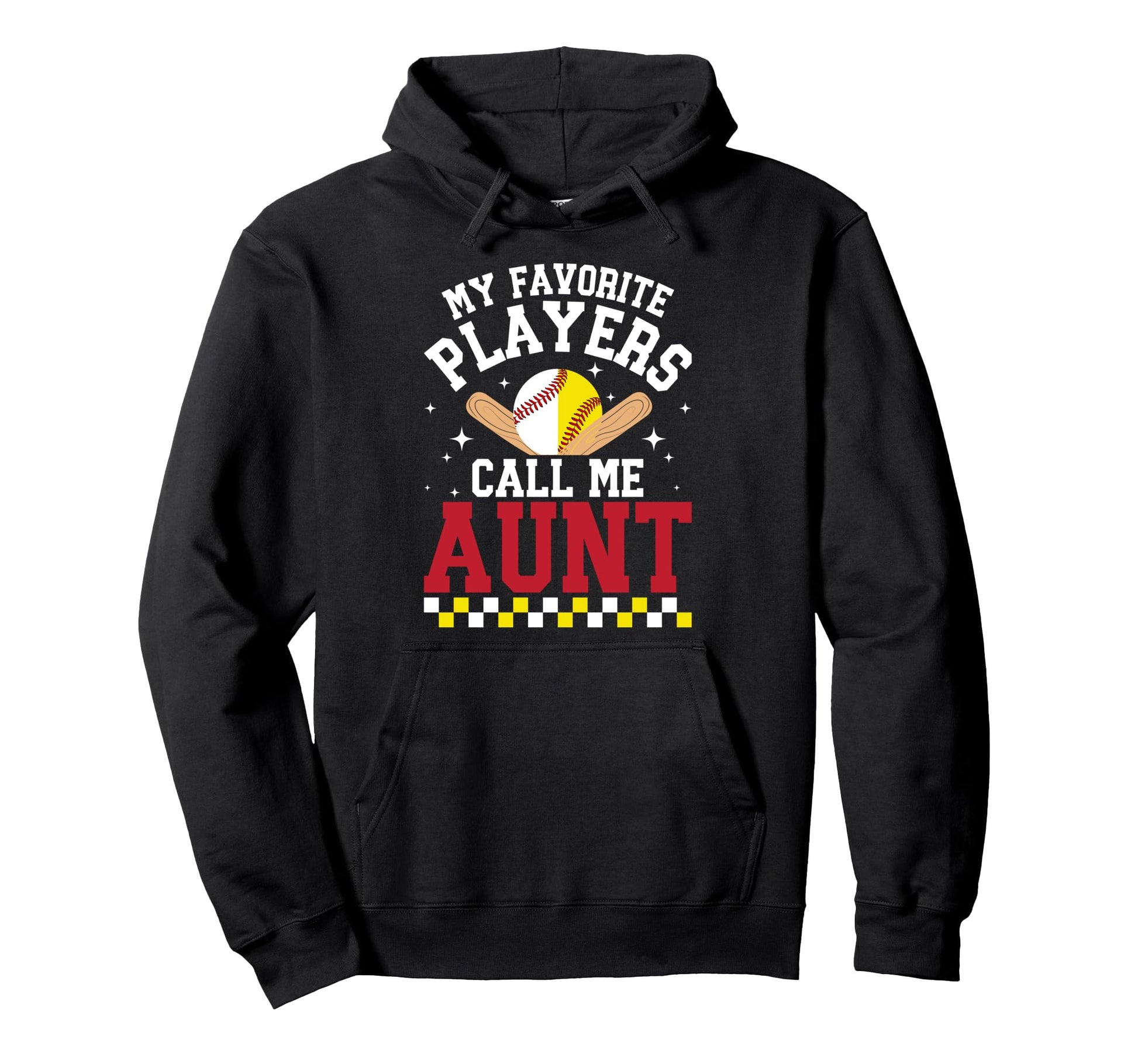 My Favorite Players Call Me Aunt Hoodie - Custom Art Print Men Women - T-Shirt, Sweatshirt, Hoodie