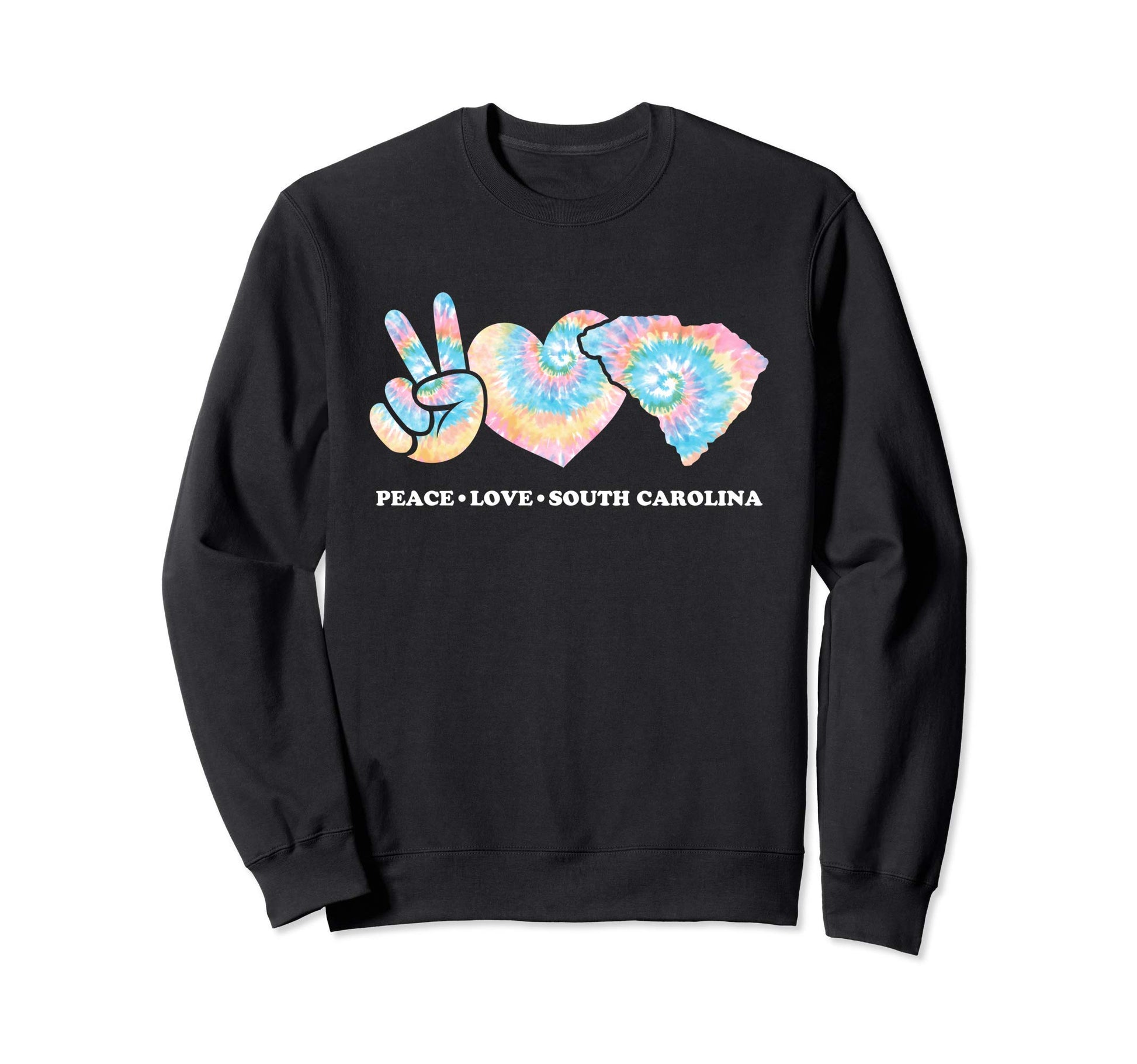 Tie Dye South Carolina Hippie Gift Co Hoodie - Trendy Graphic for Adults - T-Shirt, Sweatshirt, Hoodie