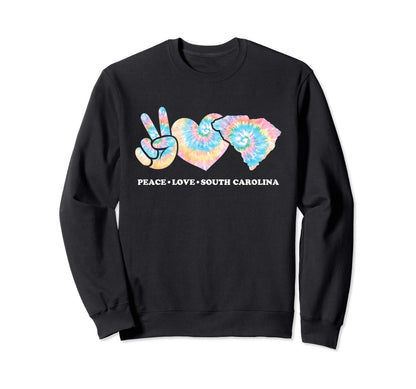 Tie Dye South Carolina Hippie Gift Co Hoodie - Trendy Graphic for Adults - T-Shirt, Sweatshirt, Hoodie