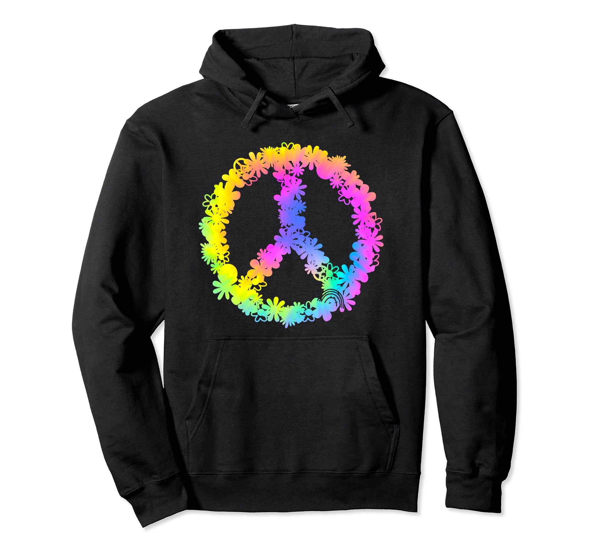 Tie Dye Peace Sign Love Colorful Tye Hoodie - Novelty Apparel for Adults - T-Shirt, Sweatshirt, Hoodie