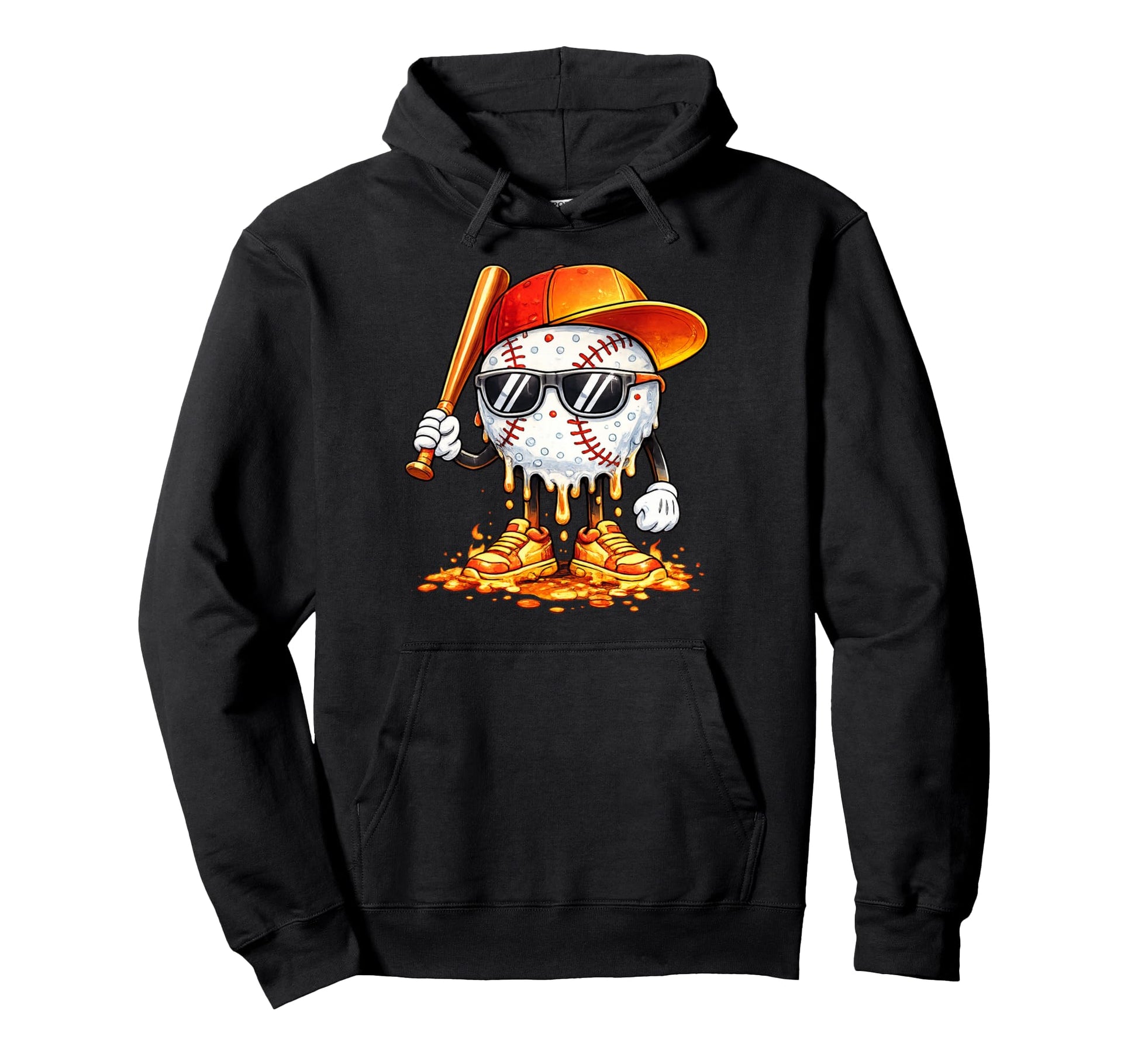 Baseball Drip Team And Ice Cream Hoodie - Trendy Graphic for Adults - T-Shirt, Sweatshirt, Hoodie