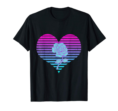 Vaporwave Heart Flower Vaporwave Flower T-Shirt - Streetwear Style Unisex - T-Shirt, Sweatshirt, Hoodie