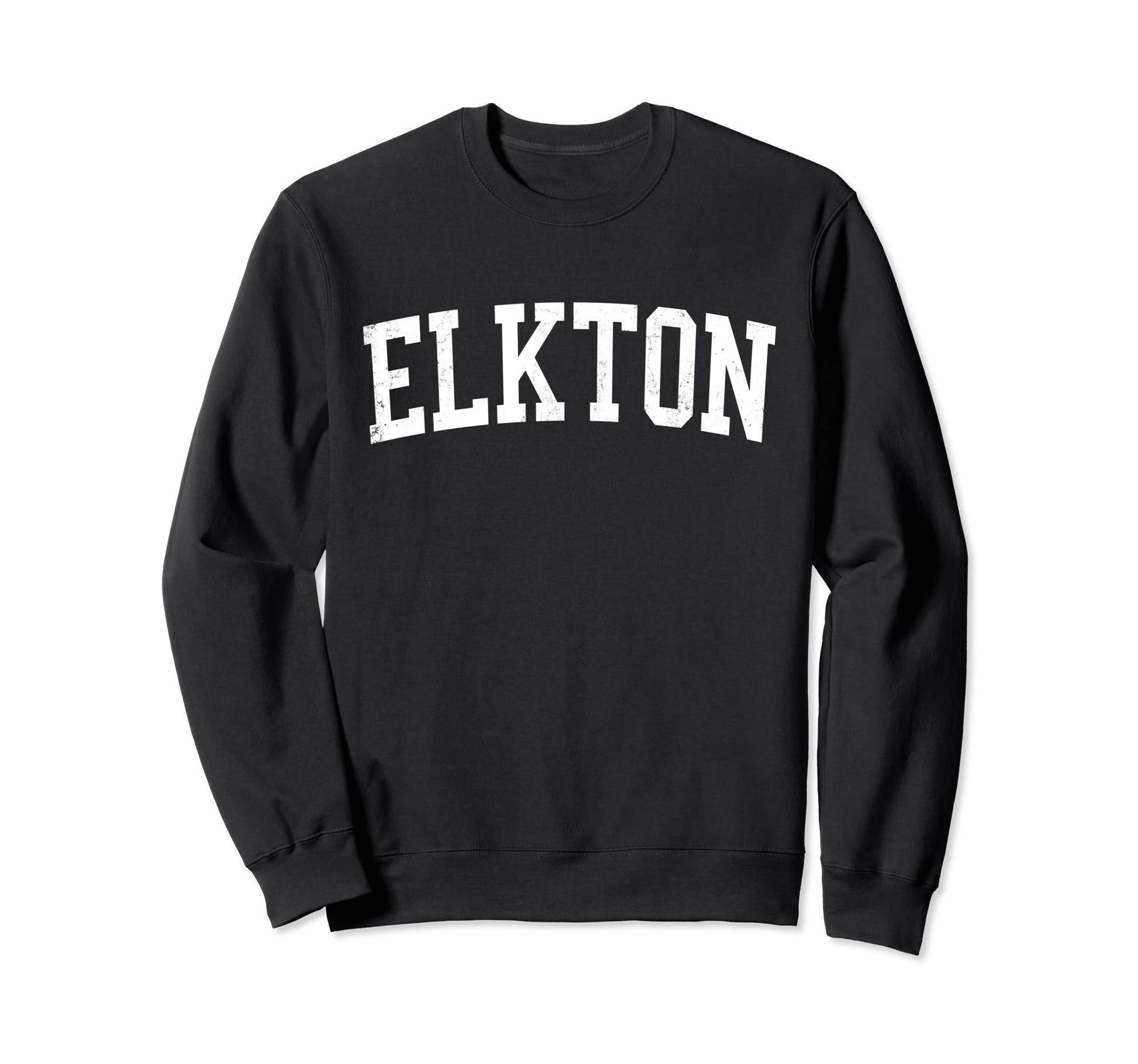 Elkton Md Distressed White Varsity Sweatshirt - Custom Art Print for Adults - T-Shirt, Sweatshirt, Hoodie