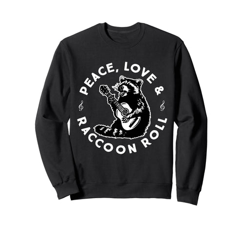 Raccoon Rock And Roll Music Sweatshirt - Aesthetic Graphic Men Women - T-Shirt, Sweatshirt, Hoodie